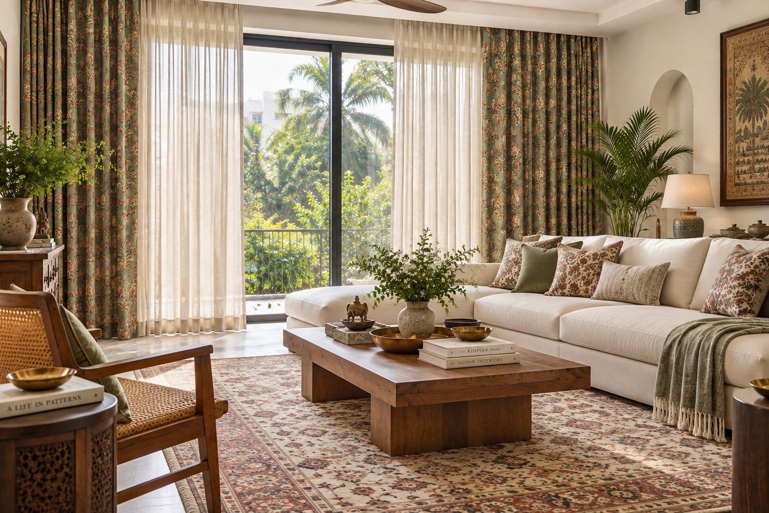 Curtains in a living room